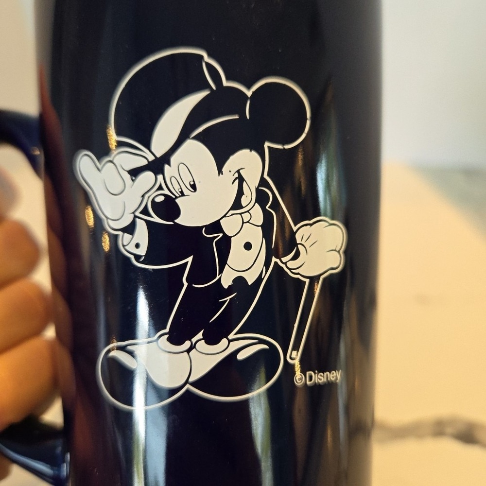 Disney Mickey Mouse in a Tuxedo & Top Hat Tall Cobalt Blue, Coffee Cup 6" Tall - Picture 7 of 8
